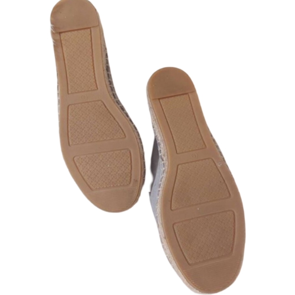 TORY BURCH Gray Suede Espadrille Mules Slides 5M - Picture 8 of 11